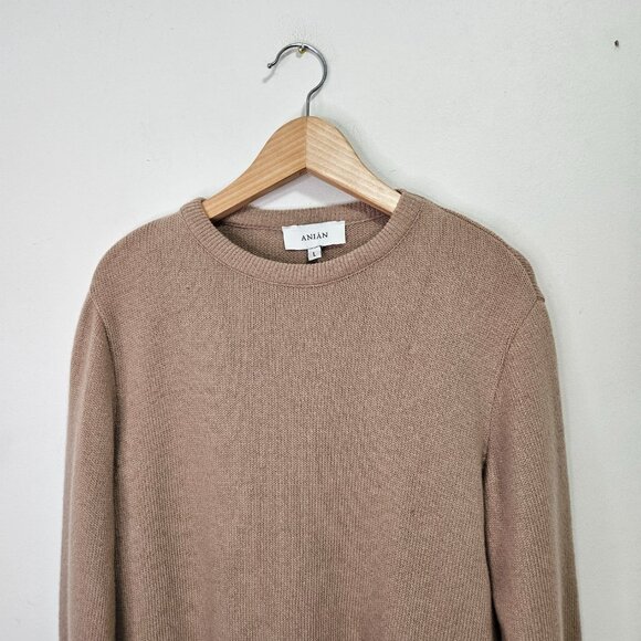 ANIAN The Cashmino Crewneck Sweater Sz L Unisex - Standard Fit - Wool Cashmere - Picture 2 of 10